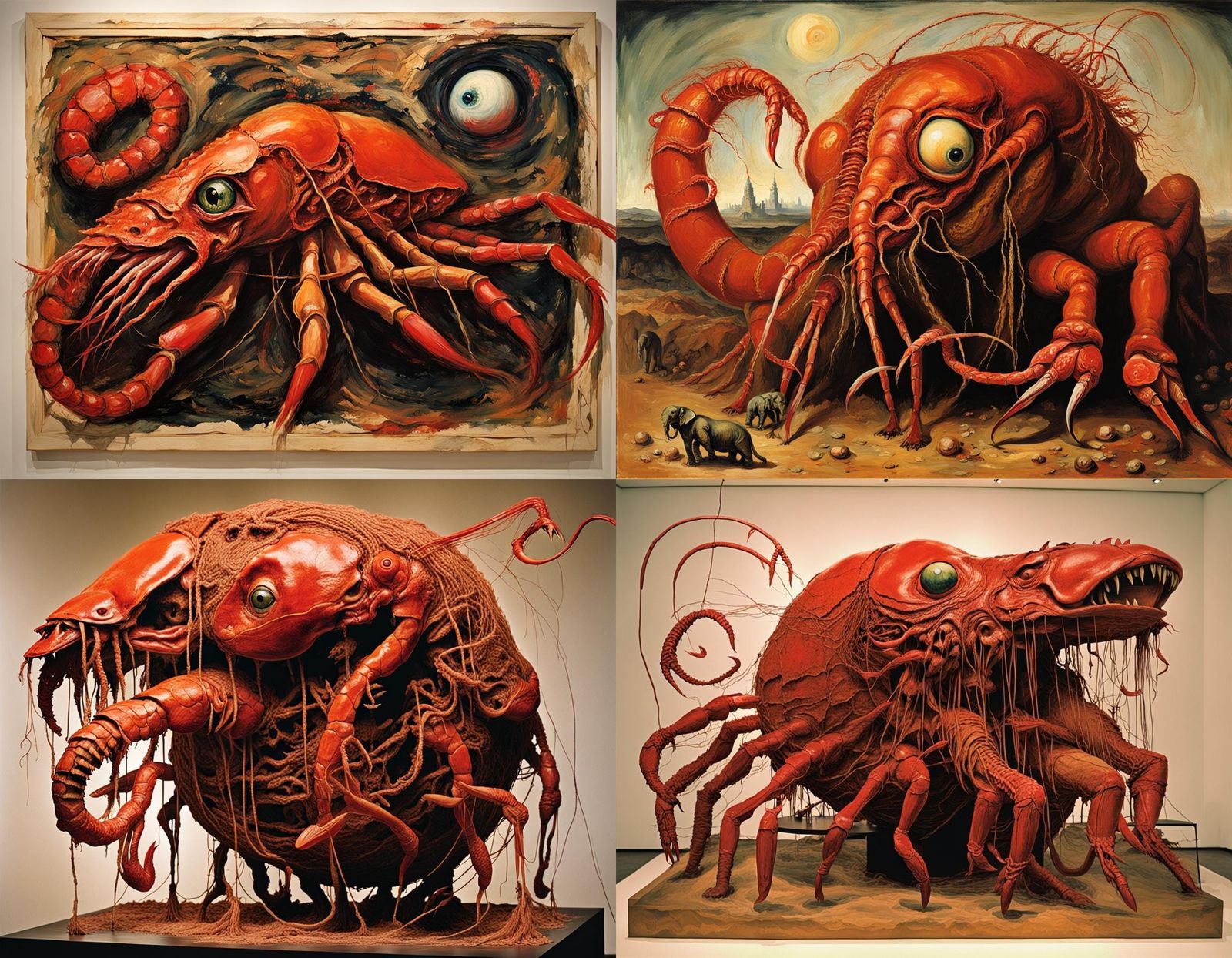 Horrific Mutant Creature Inspired by Surrealist Art