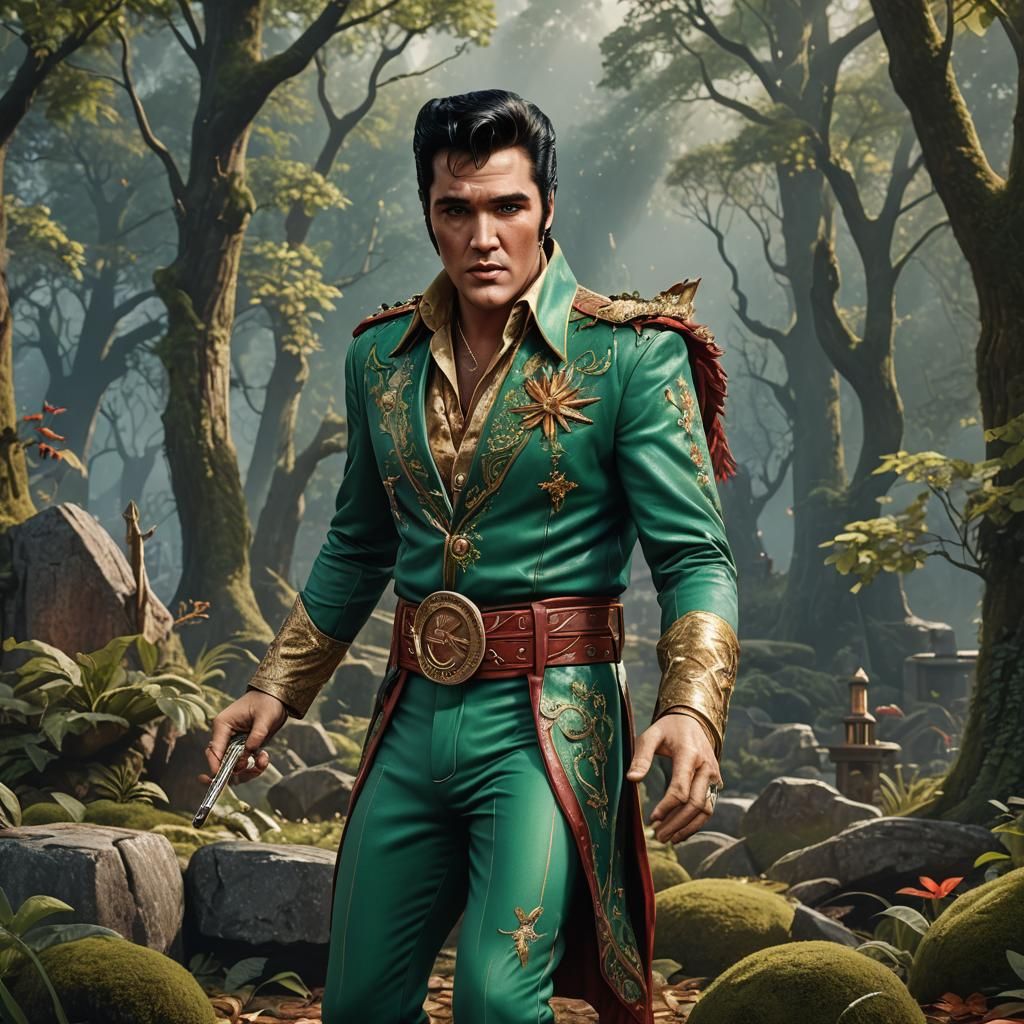 Elvis as an Elf: Fantasy Concept Art