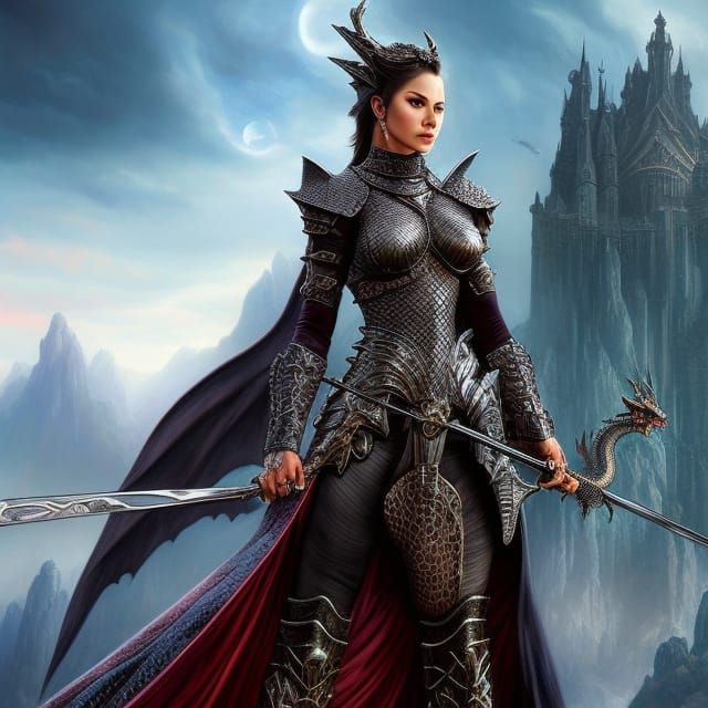 Detailed Portrait of a Dragon Scale Armored Warrior