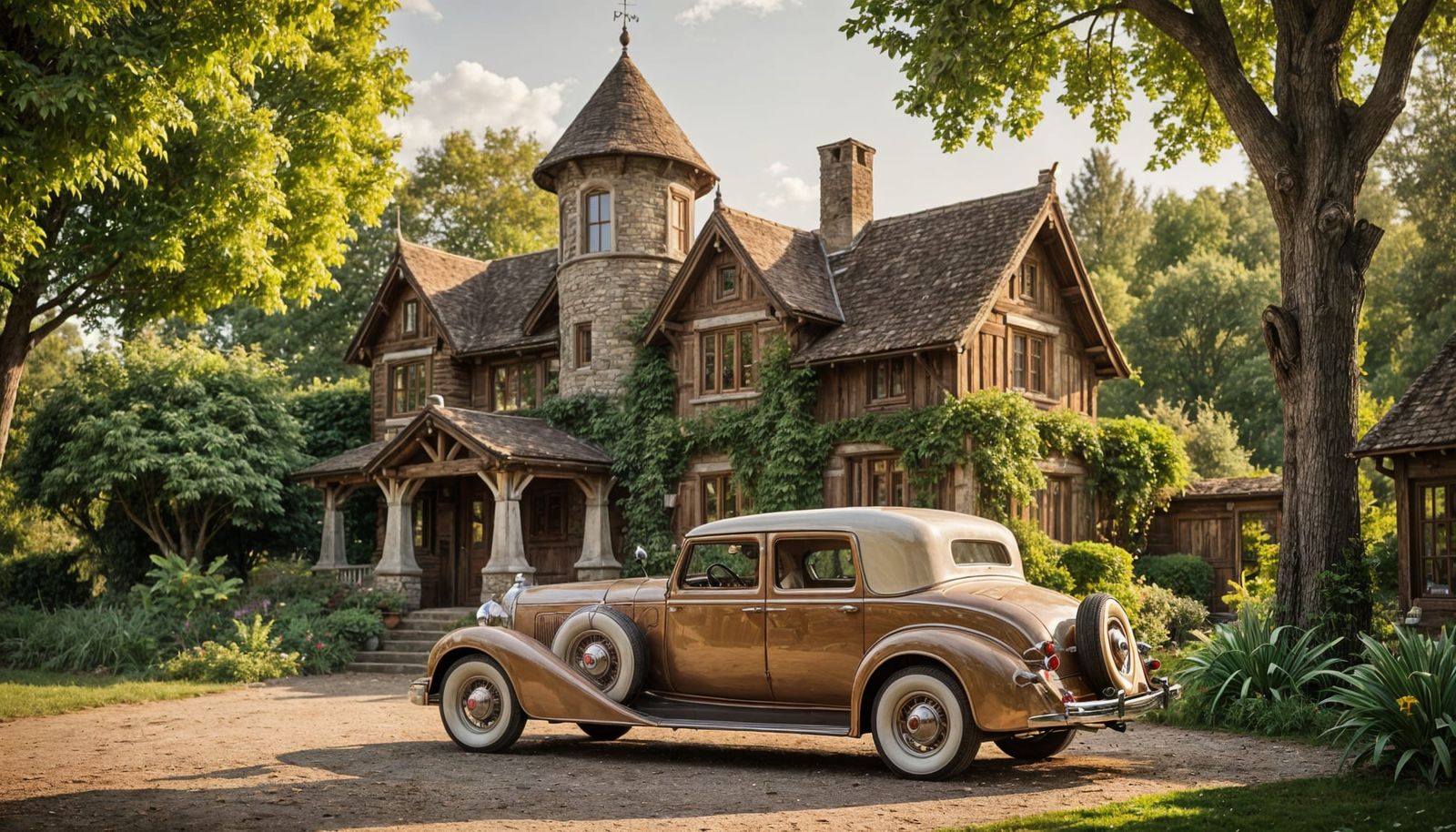 Vintage 1932 Cadillac in Enchanted Forest