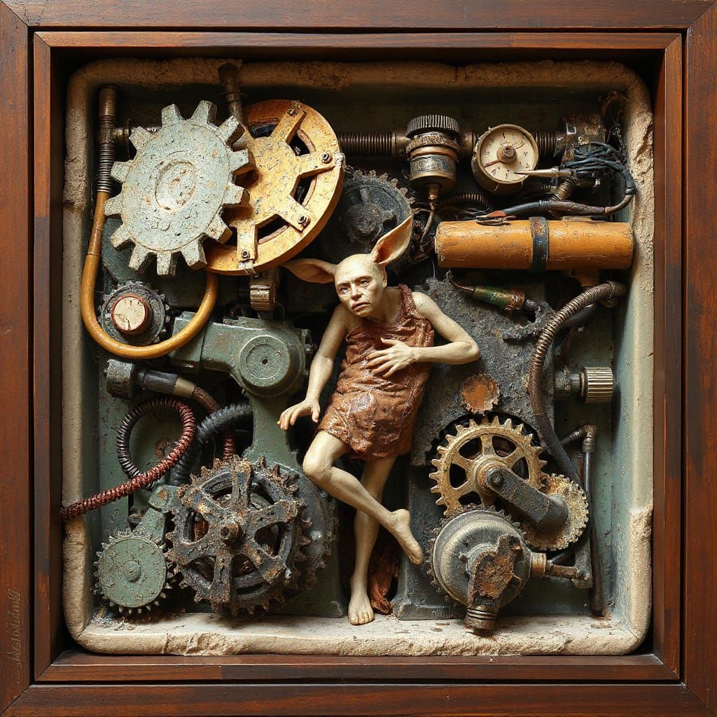 Dystopian Biomechanical Motor System as Surreal Art