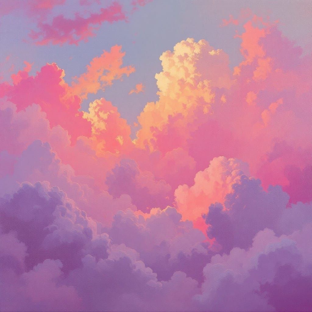 Ethereal Sunset in Vibrant Hues
