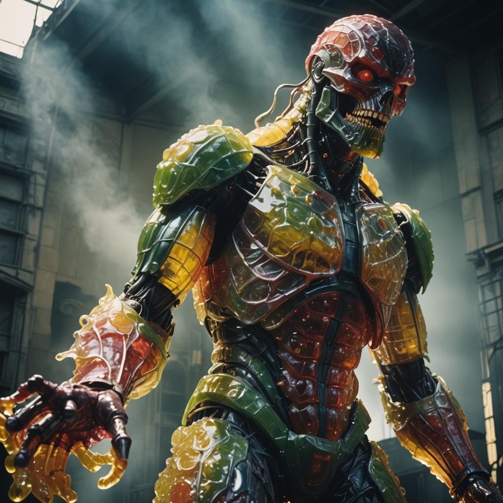 Giant Jelly Statue: Cinematic Film Still