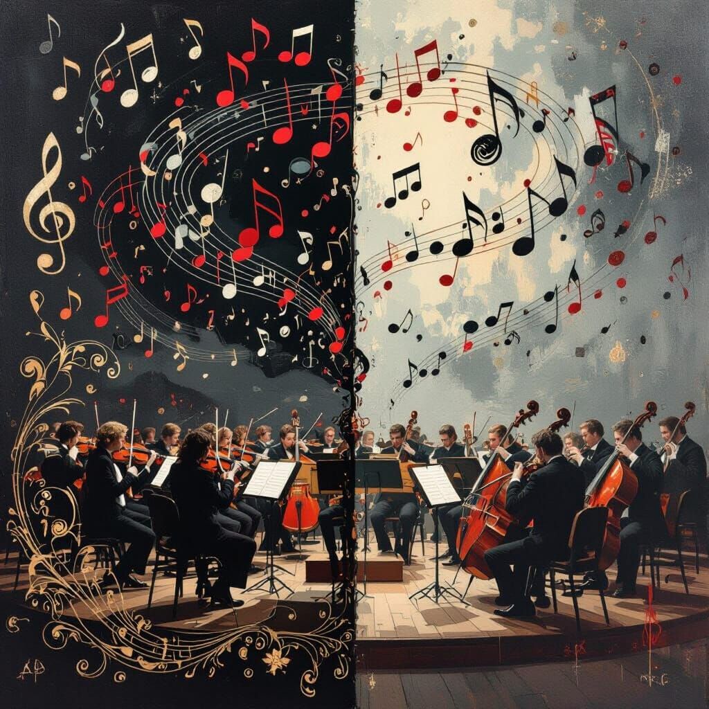 London Symphony Orchestra Performance with Vintage Record Pl...