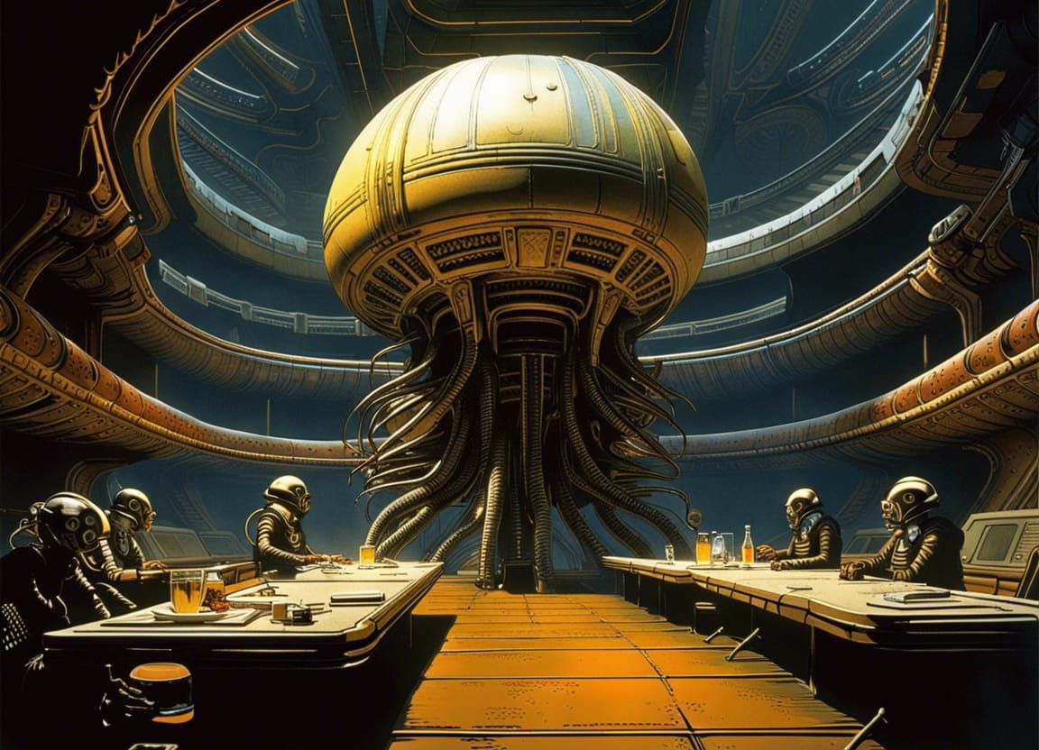 Dystopian Science Lab Scene in Sci-Fi Style