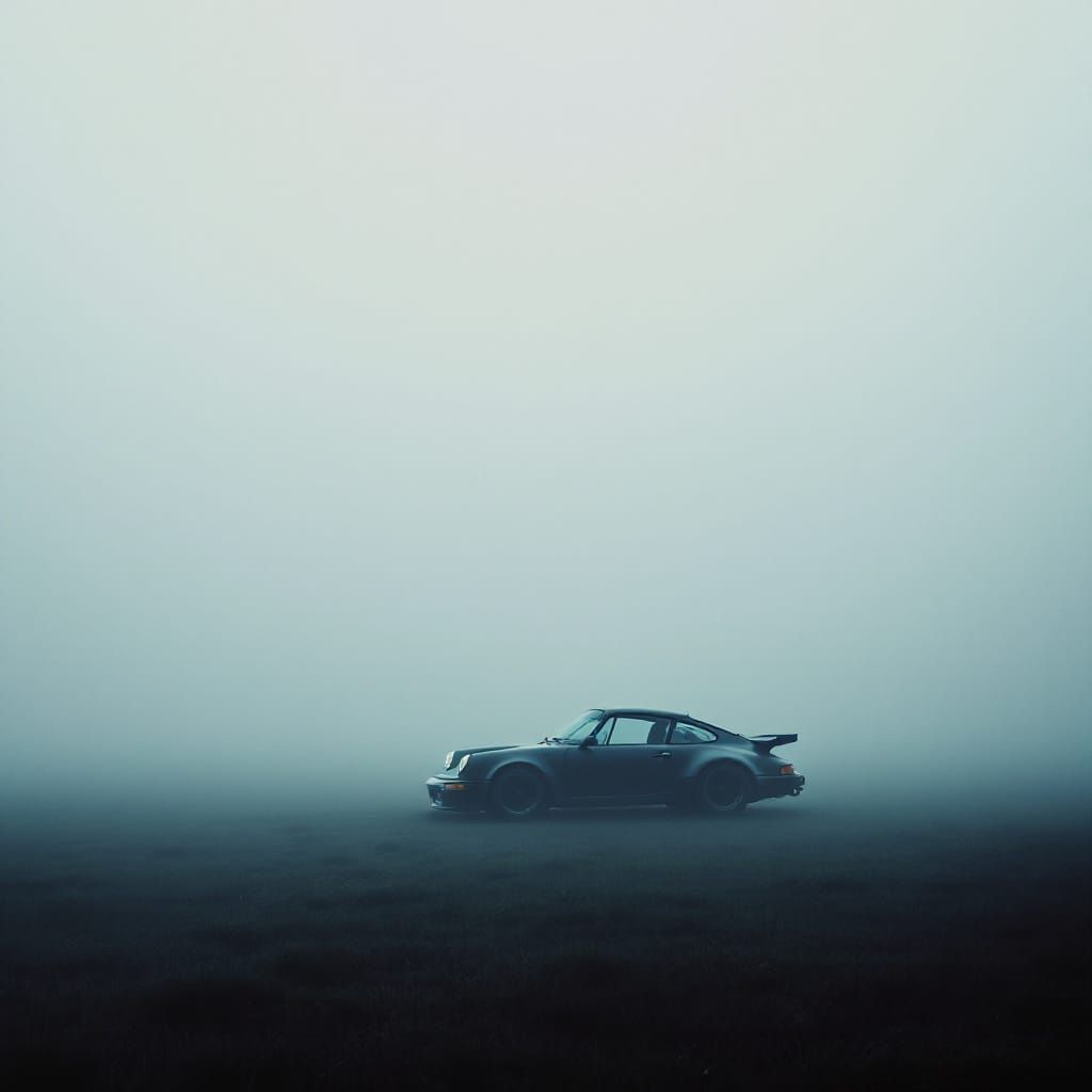 Porsche 911 RS in Misty Field - Cinematic Photography