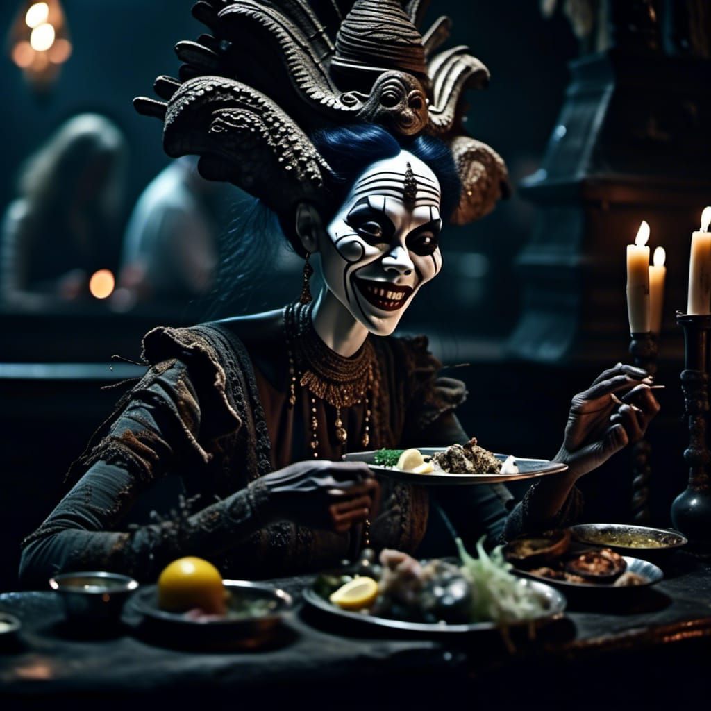 A witches feast ,. Peaceful