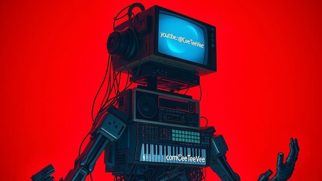 Melting Mechanical Being with Computer Screen Head