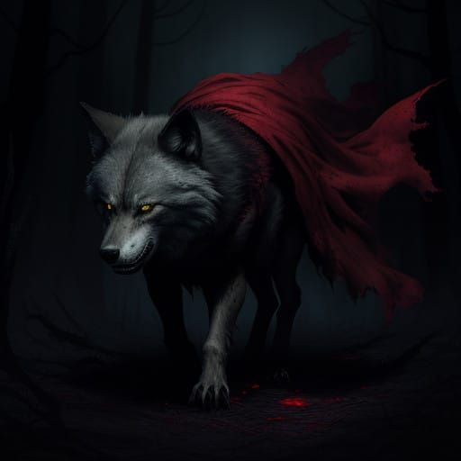 Moonlit Confrontation in Dark Forest