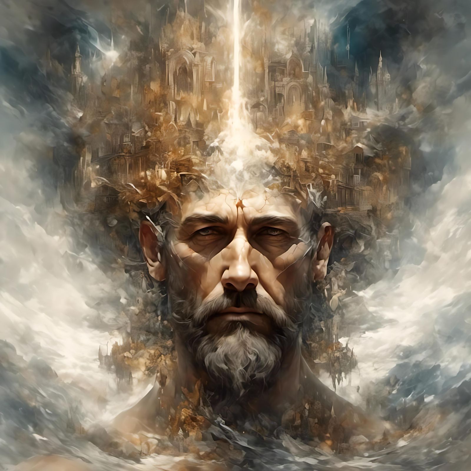 Angels and Demons Double Exposure, Hyperreal Art