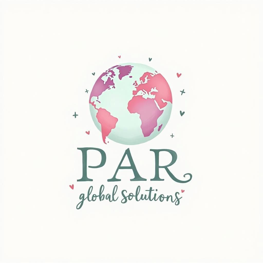 Elegant Logo Design with Heart and Globe Symbol