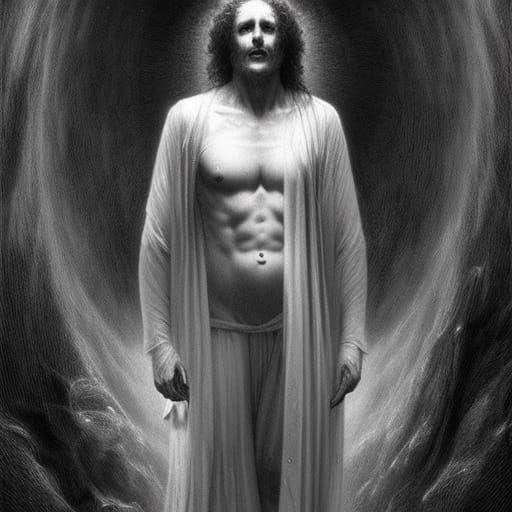 Tormented Angel in Ancient Robes