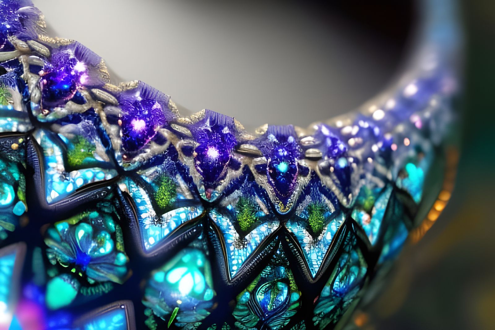 Porcelain Figure with Fractal Details in Digital Painting