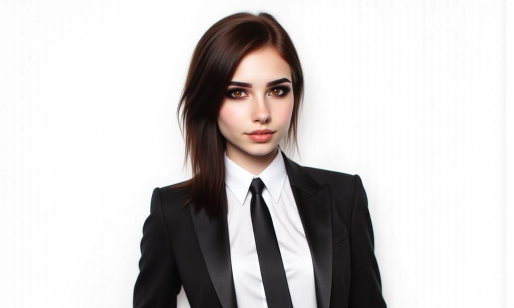 Dignified Double Exposure Portrait of Woman with Deer