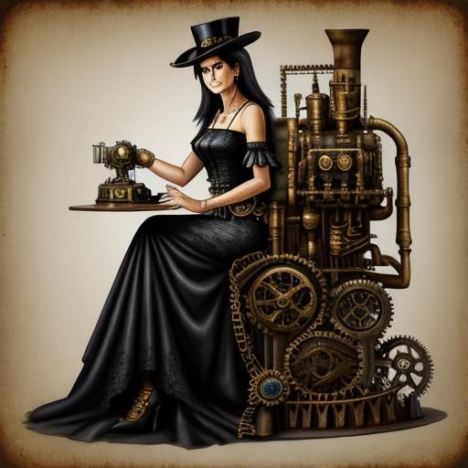 Steampunk Portrait: Nikki Haley with Engine