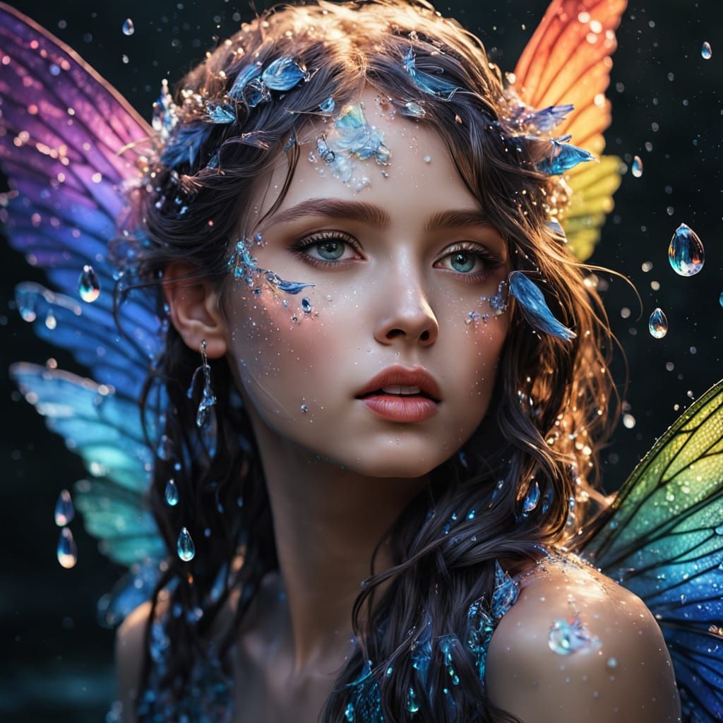 Ethereal Mermaid Emerges from Shimmering Waters