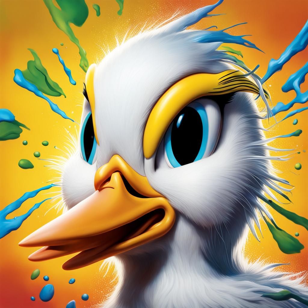 Hyperrealistic Tweety and Sylvester Concept Art