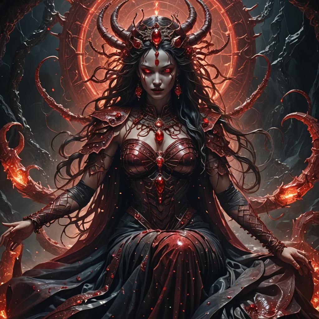 Scorpio Goddess in Dreamlike Hyperreal Style