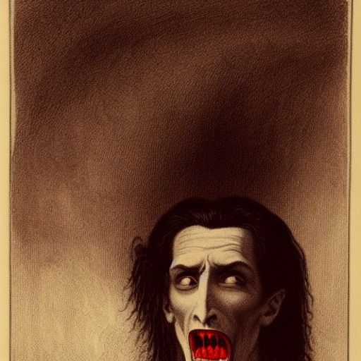 Dracula Portrait in Gustave Doré Style