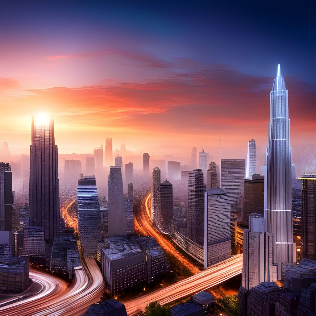 Futuristic Mass Effect City in Hyperrealism