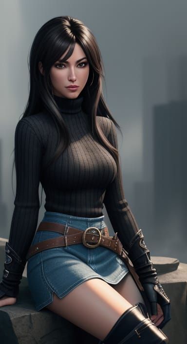Rinoa Heartilly Concept Art in Digital Painting Style