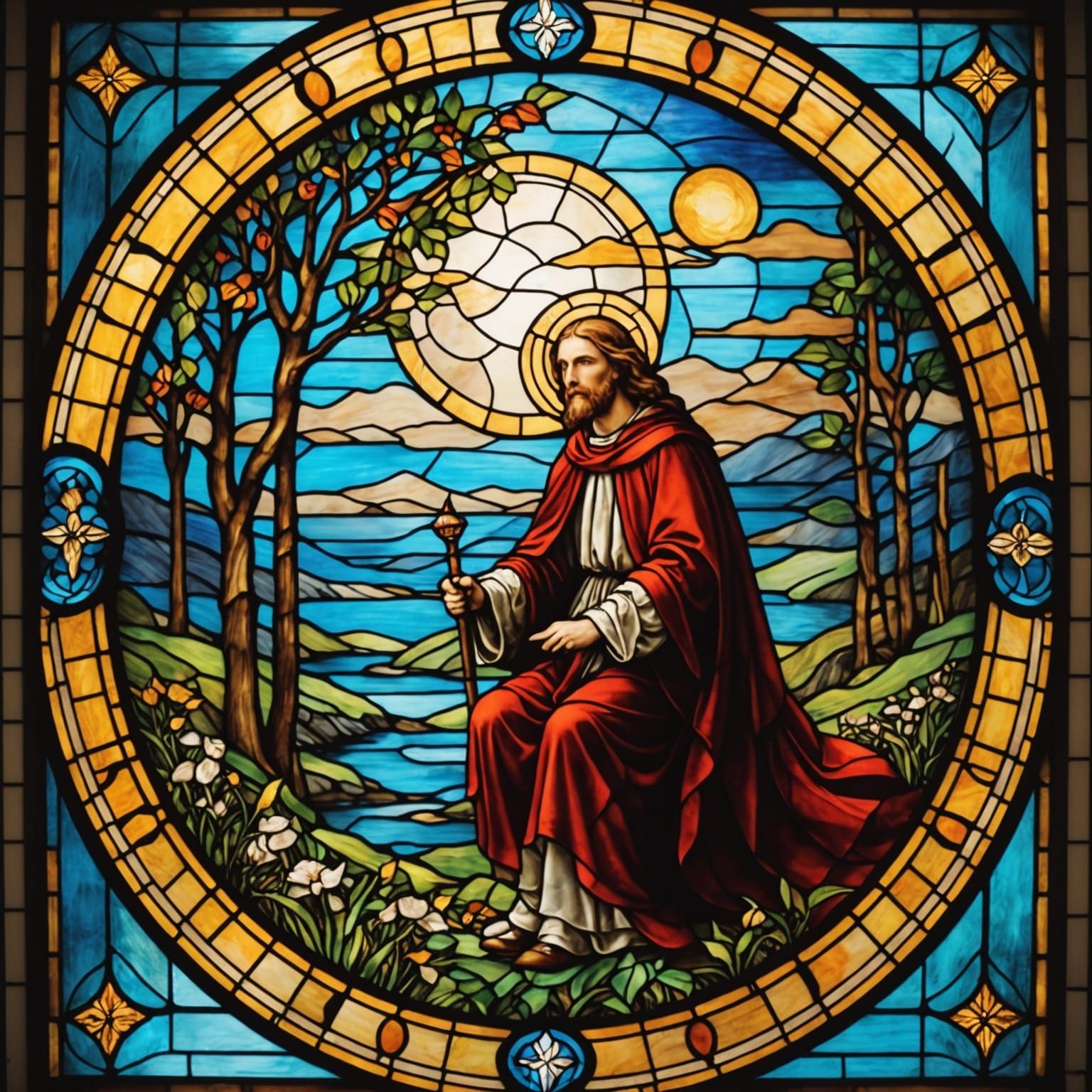Vibrant Stained Glass Masterpiece