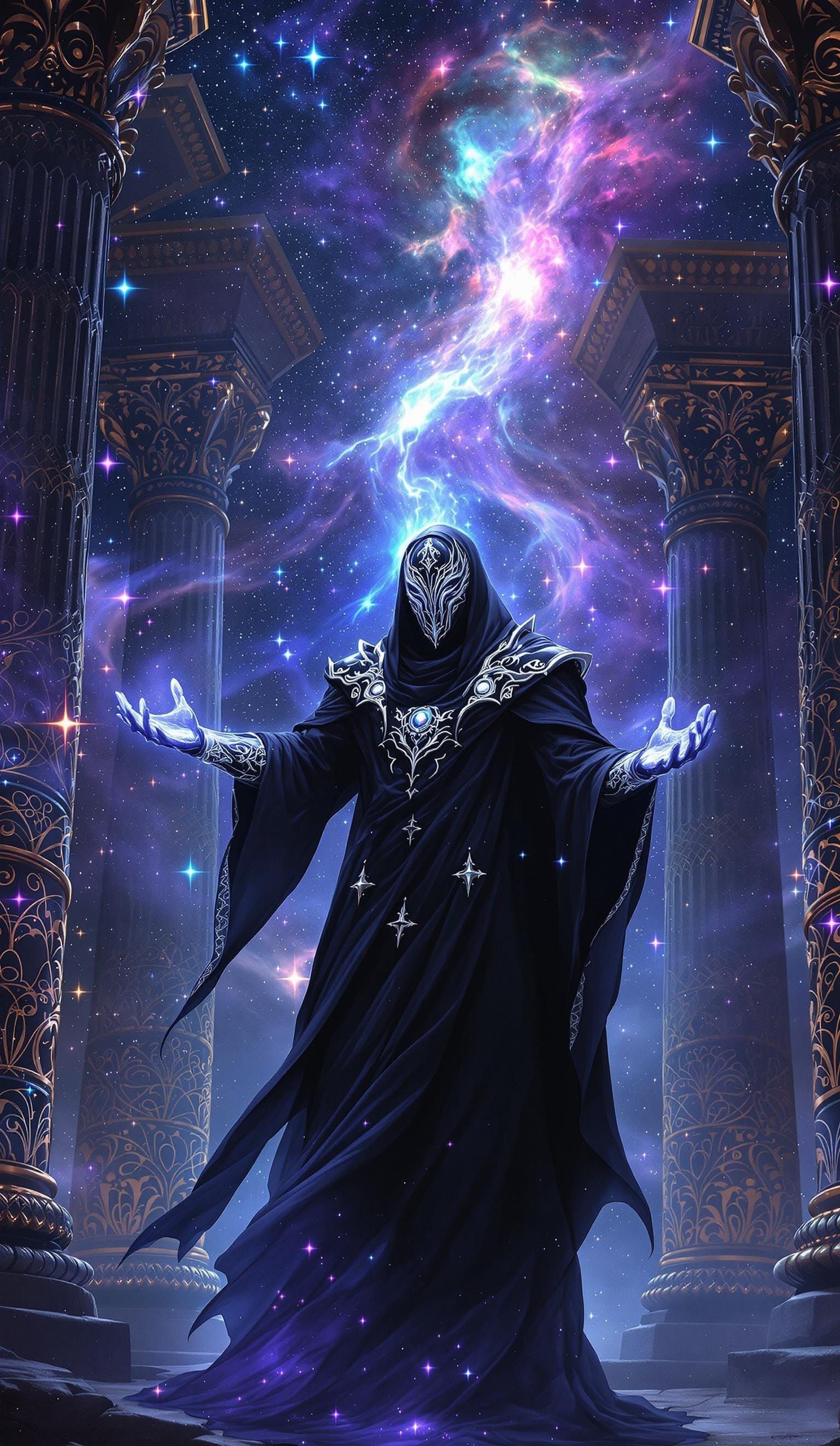 High Priest in Glass Armor with Obsidian Mask