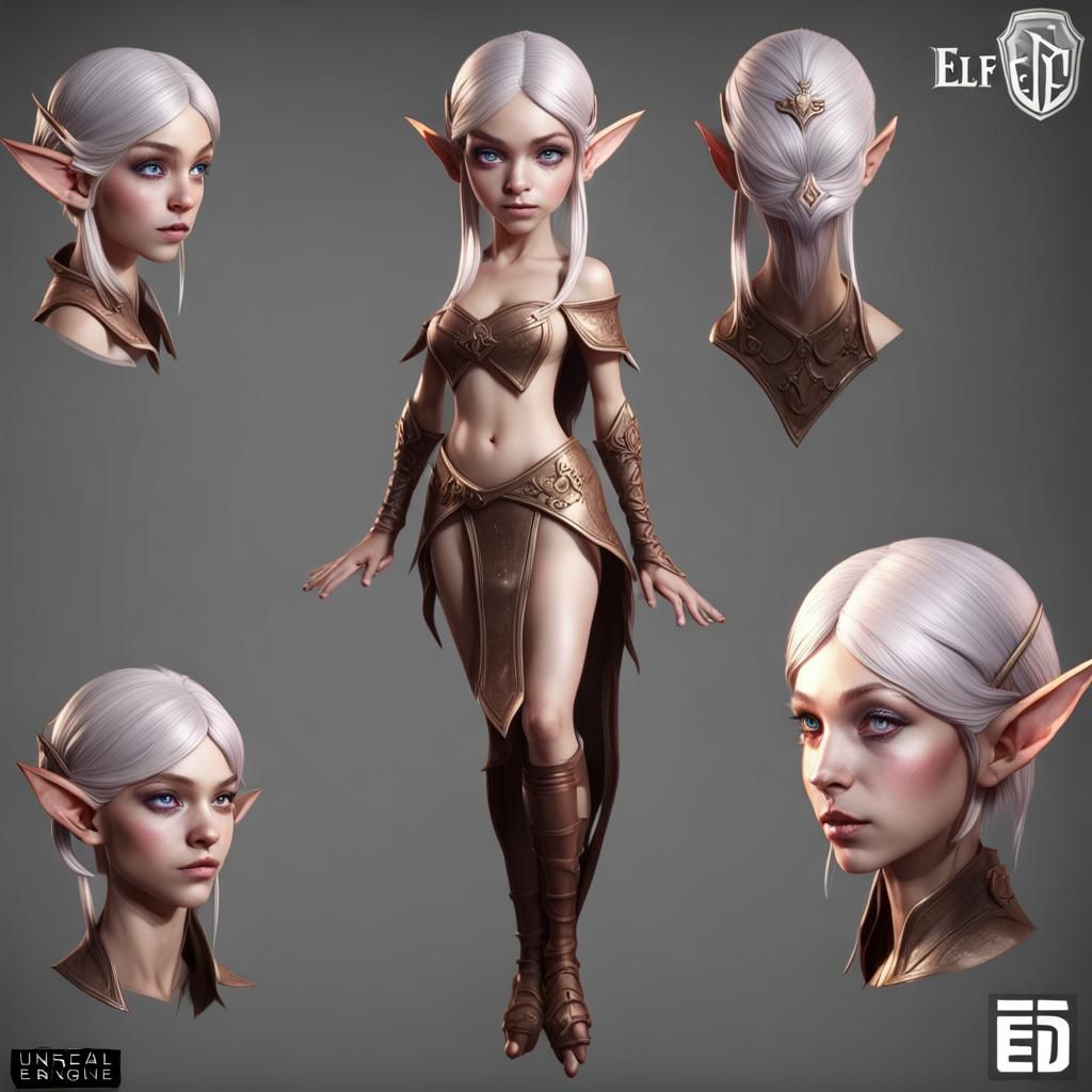 Magical Elf with 3D Shading