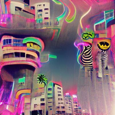 Vibrant AI Image of a Lively Urban Scene
