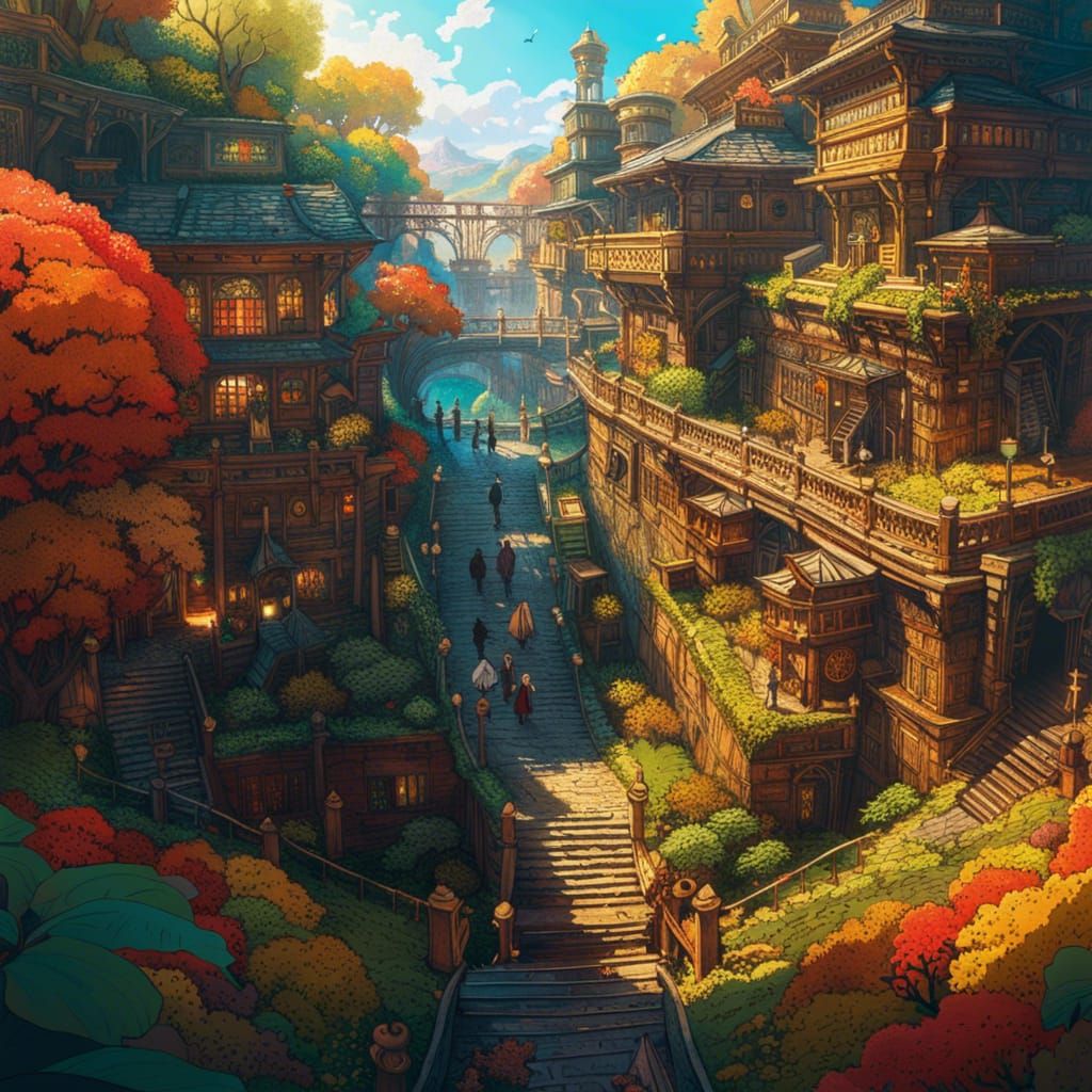 Entrance to the city that coexist with nature