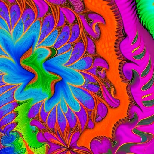 Fractal Graffiti: Infinite Deep Color Flower