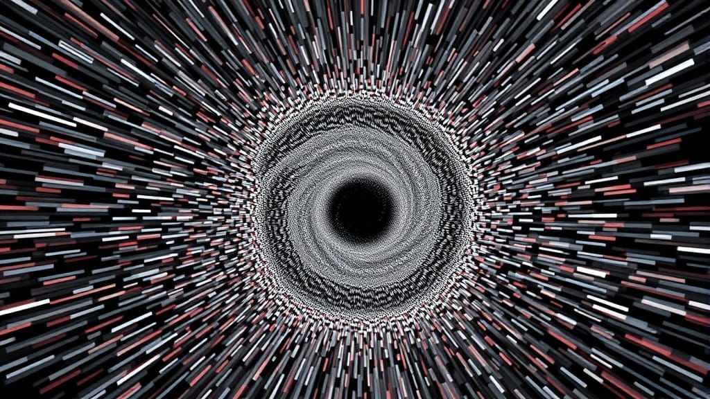 Vibrant Pointillist Swirl in Whirling Motion