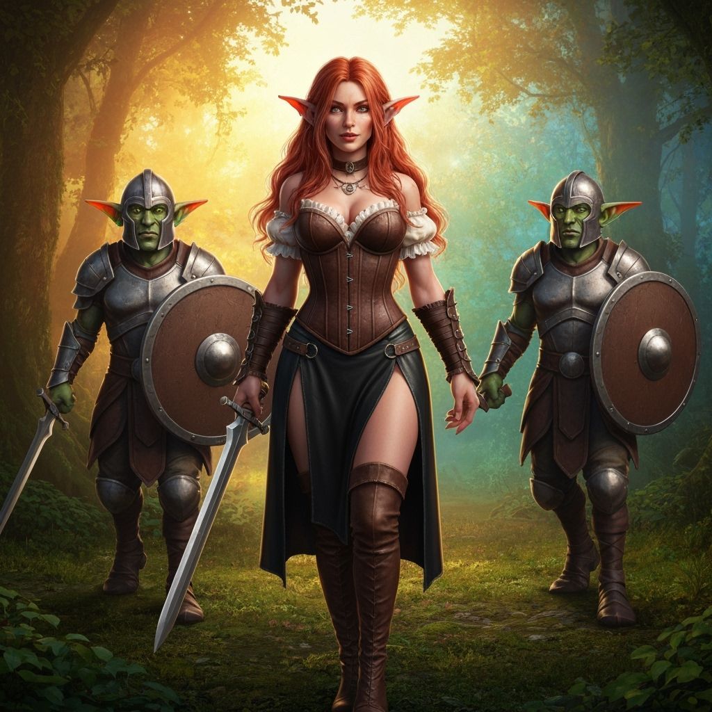 Goblin Princess in Enchanted Forest, Fantasy Realism