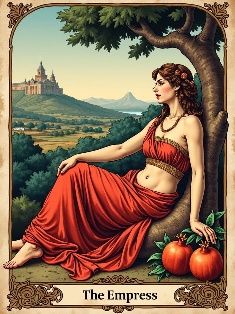 The Empress: Regal Grecian Woman in Renaissance Style