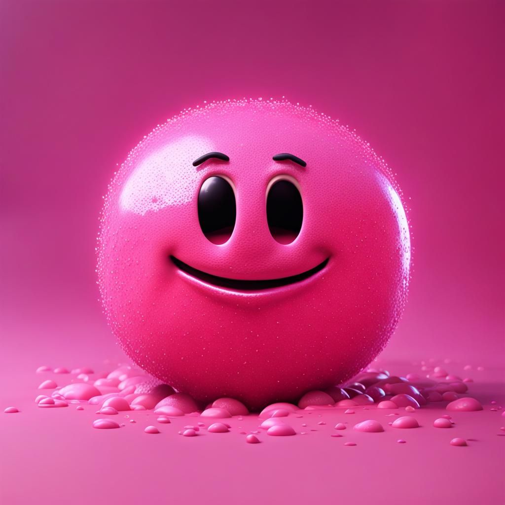 Vibrant Pink Slime in a Radiant 3D Digital Artwork
