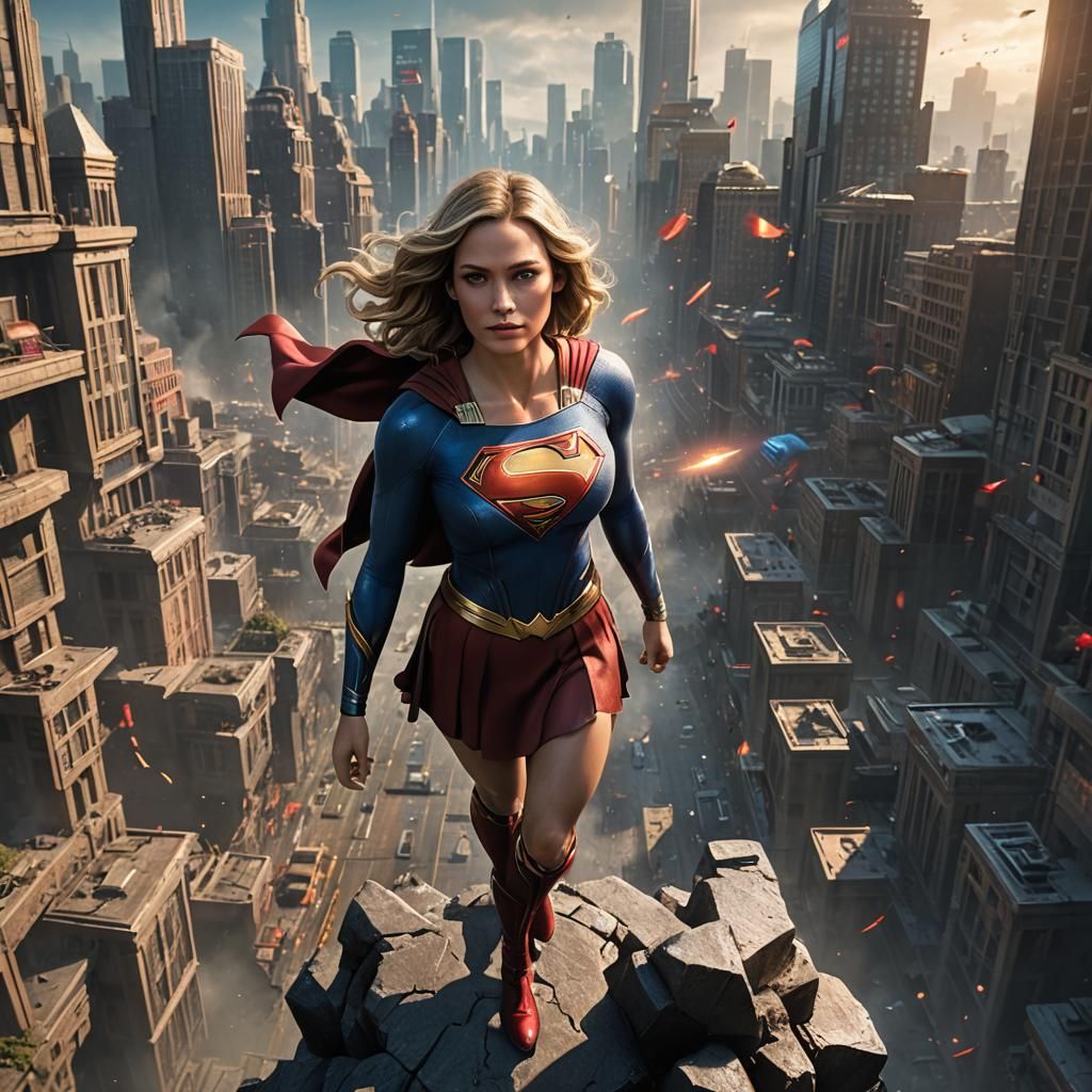 Sasha Calle as Supergirl in Detailed Fantasy Art