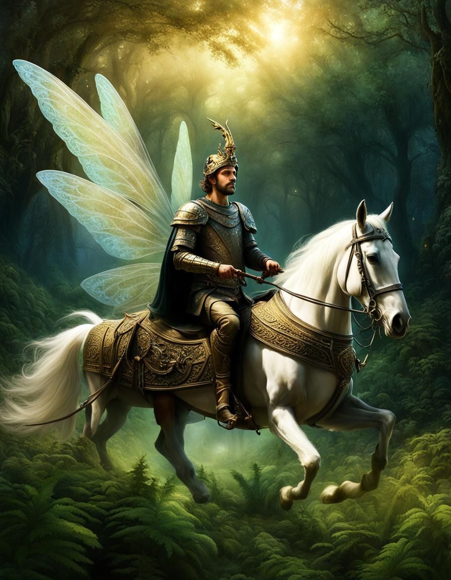 Fairy Man's Chariot Ride Through Enchanted Forest