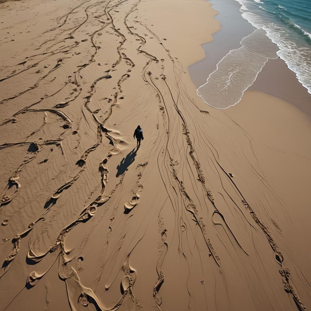 Fantastical Beach Walk: Detailed Matte Painting