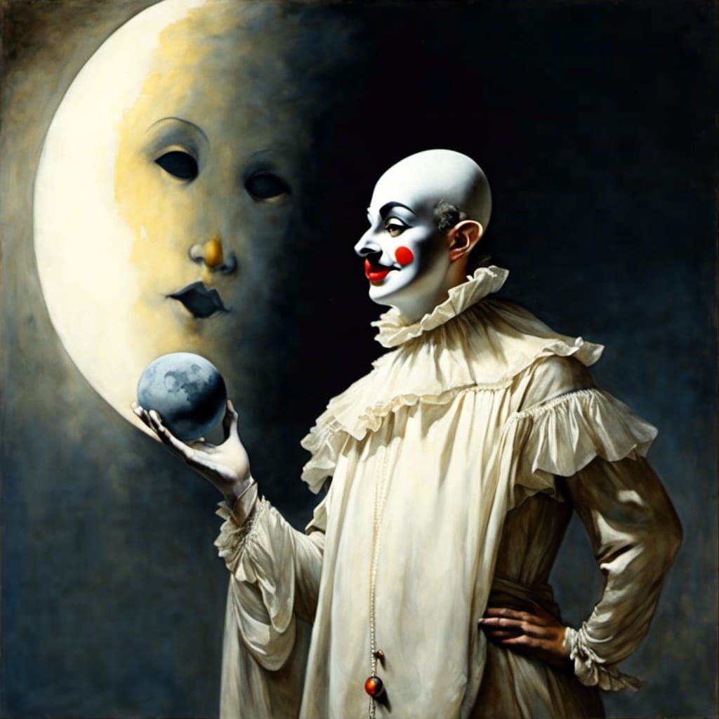 Pierrot and the moon