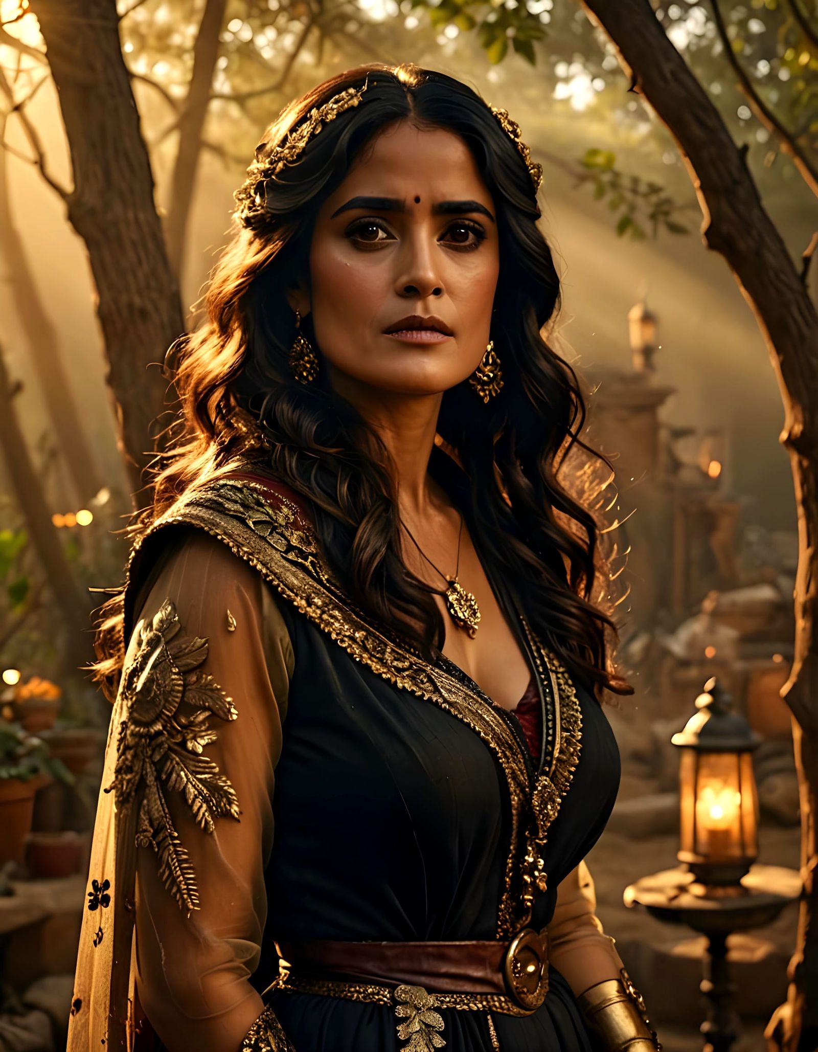 Romantic Vintage Portrait in Hyperrealistic Style