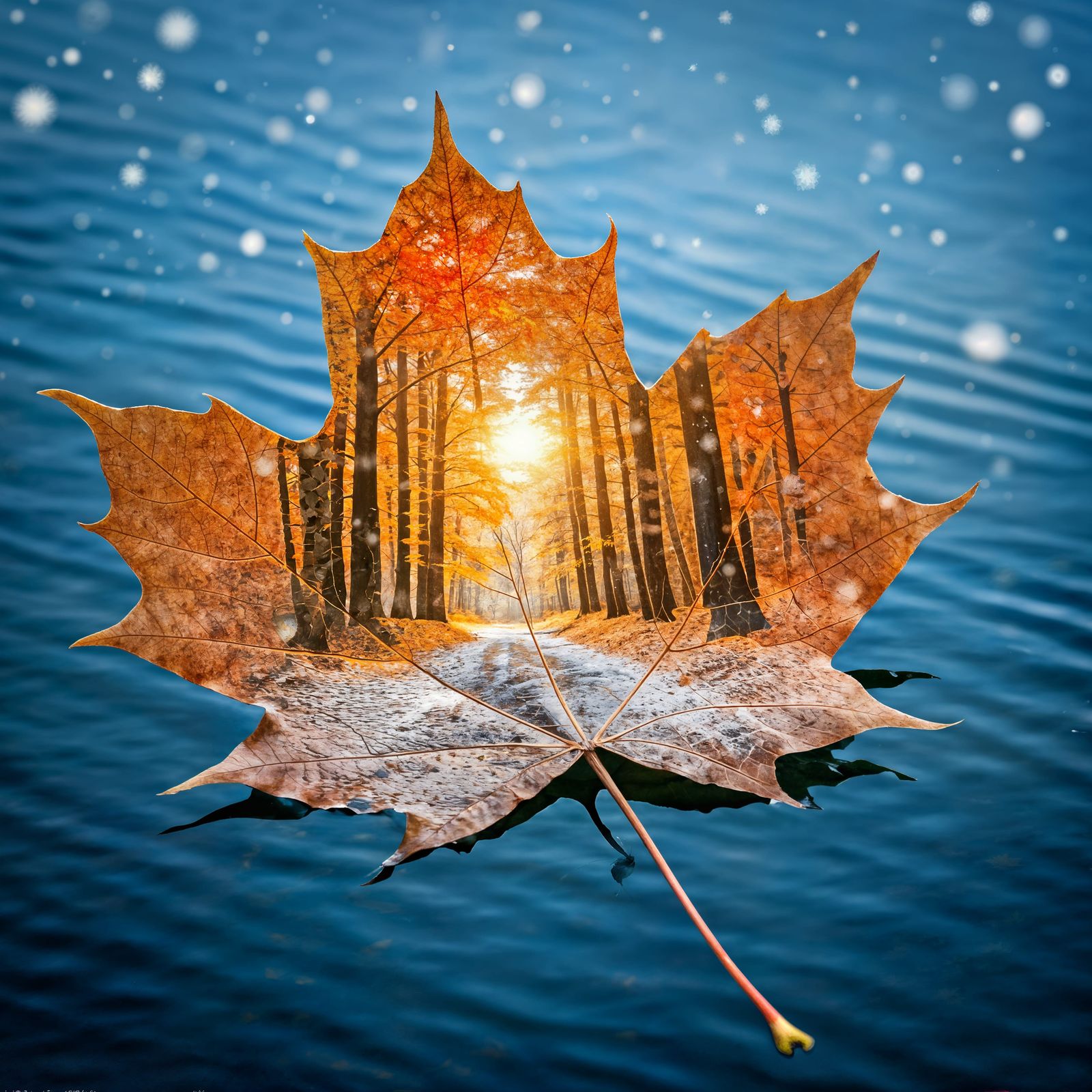 Double Exposure Autumn Wonderland