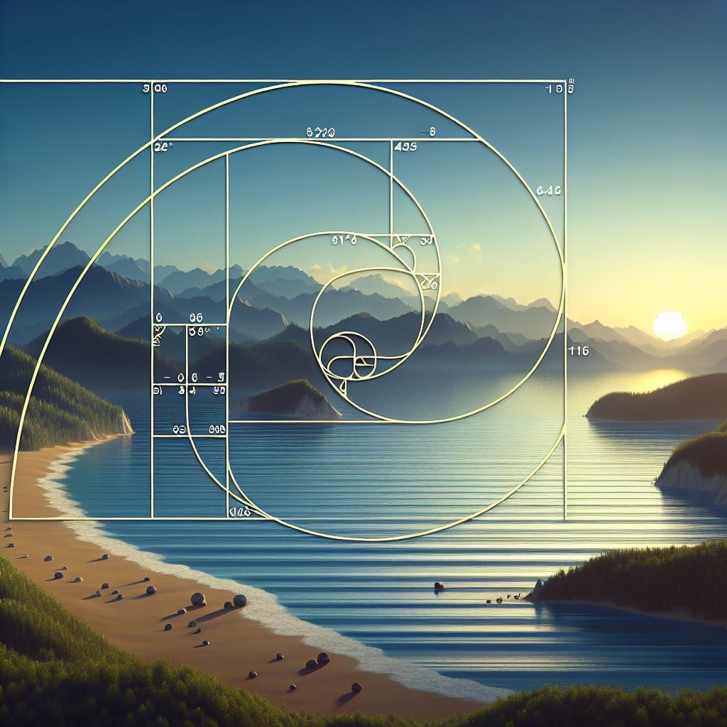 Golden Ratio Landscape: Fibonacci Sequence in Nature