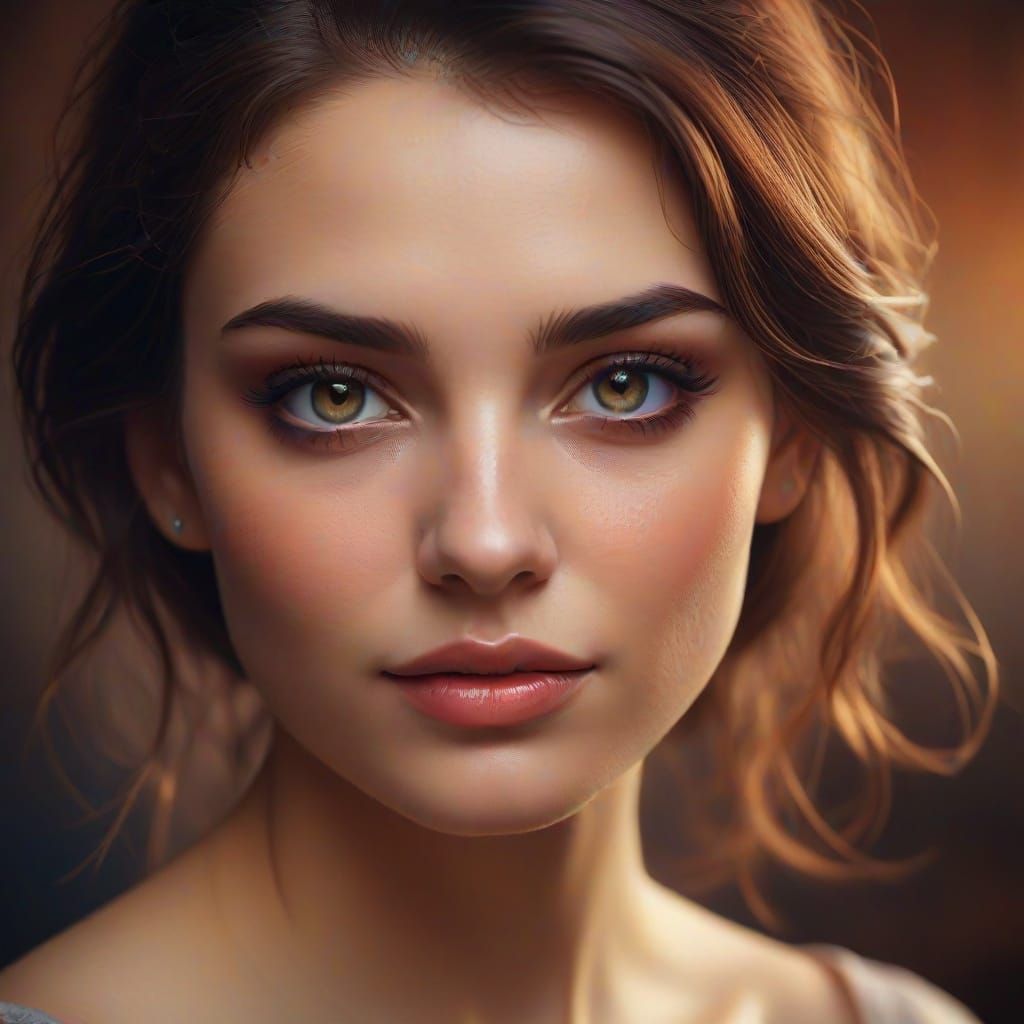 Enigmatic Woman with a Mystical Aura in Surreal Style