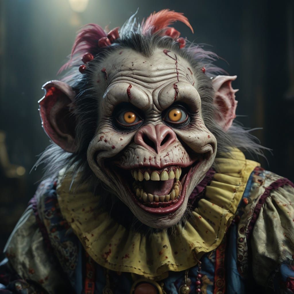 Zombie Monkey Clown Doctor in Greg Rutkowski Style