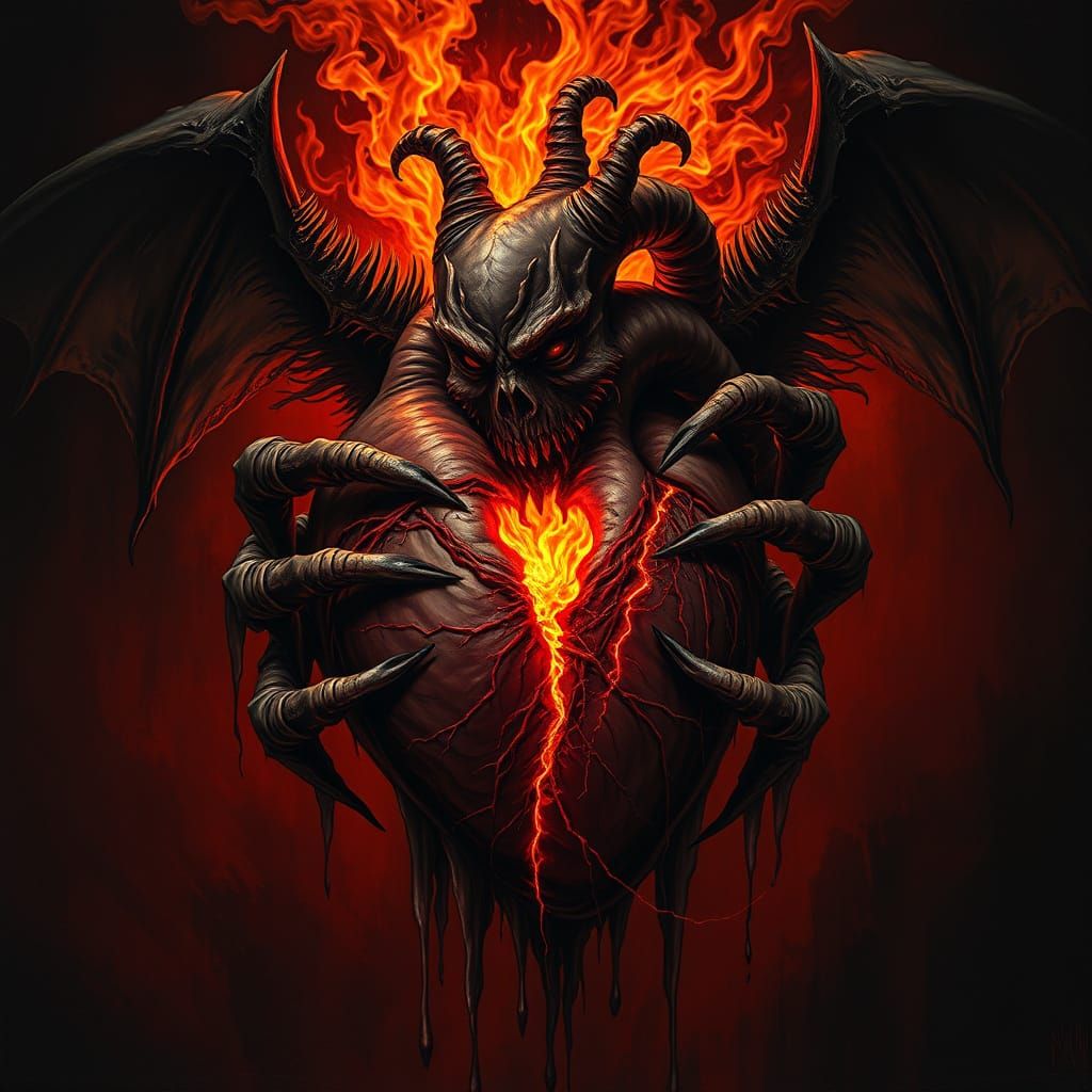 Surreal Gothic Horror of a Human Heart Torn Apart