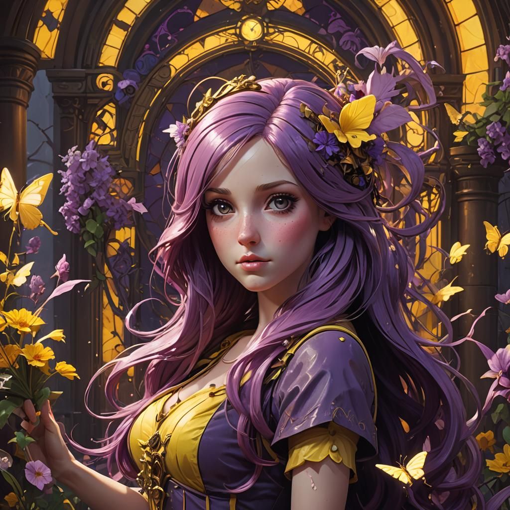 Fluttershy in Dark Fantasy Style, 8k Resolution