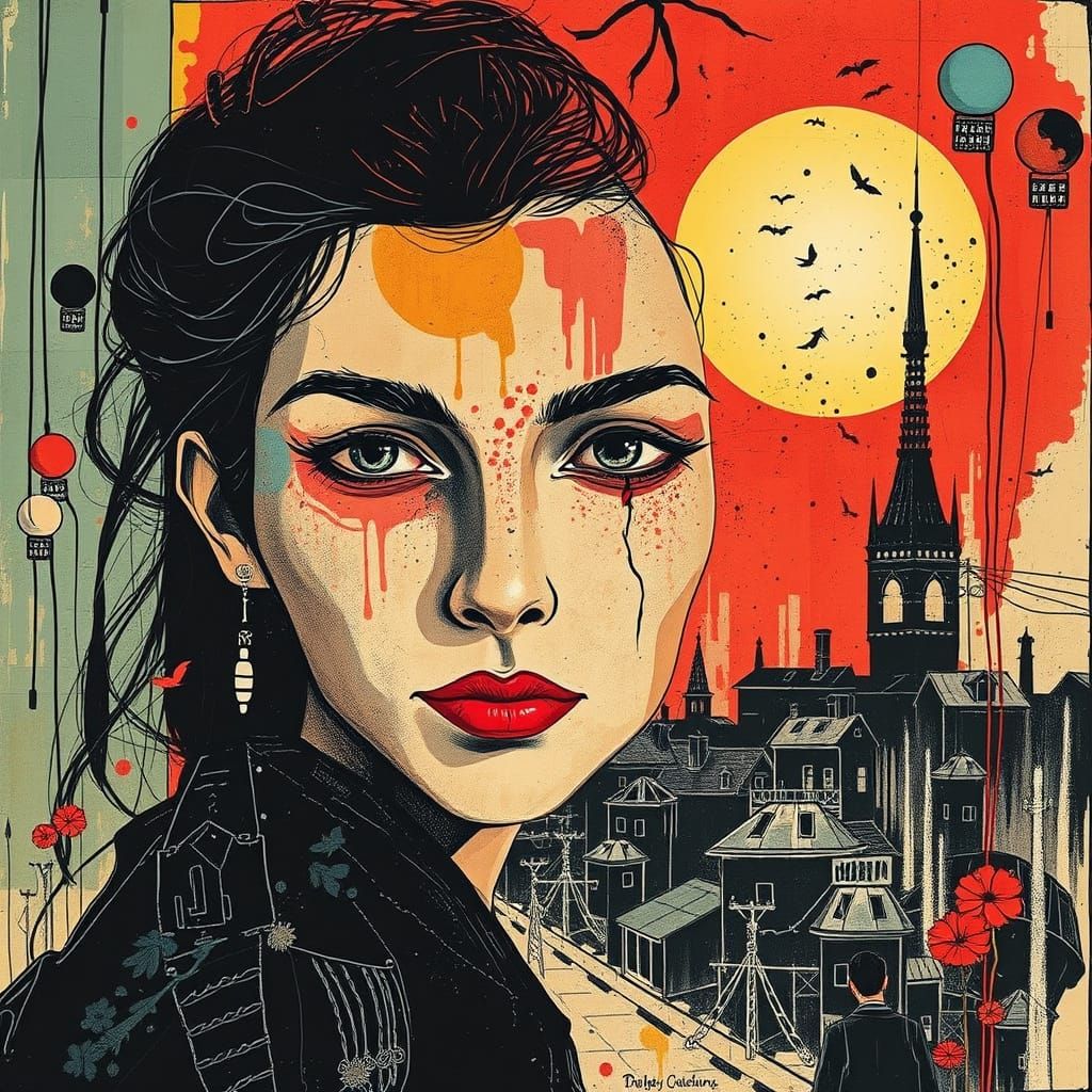 Intricate Portrait in Illustrative Style