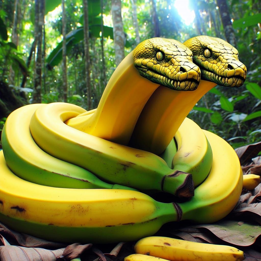Banana Anaconda Hybrid in Jungle Setting