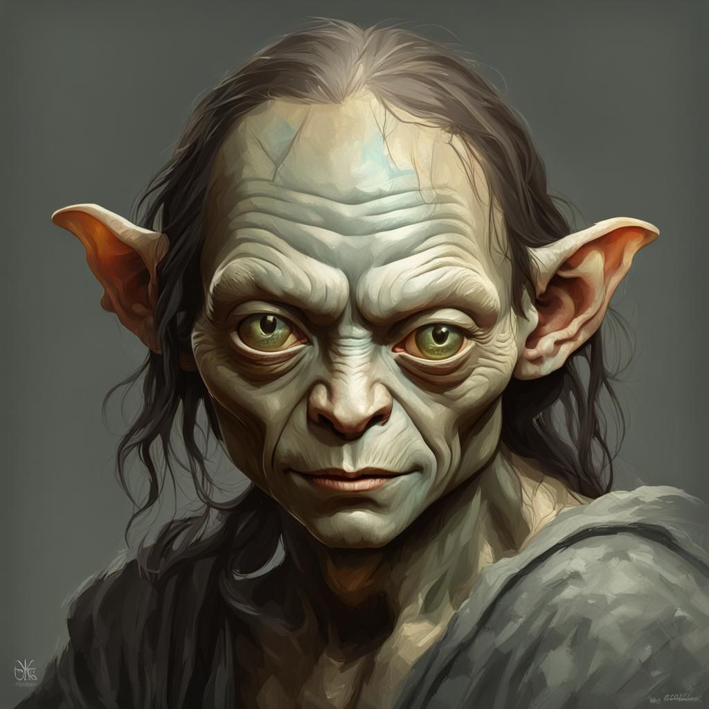 Gollum as Mona Lisa: Renaissance Portrait