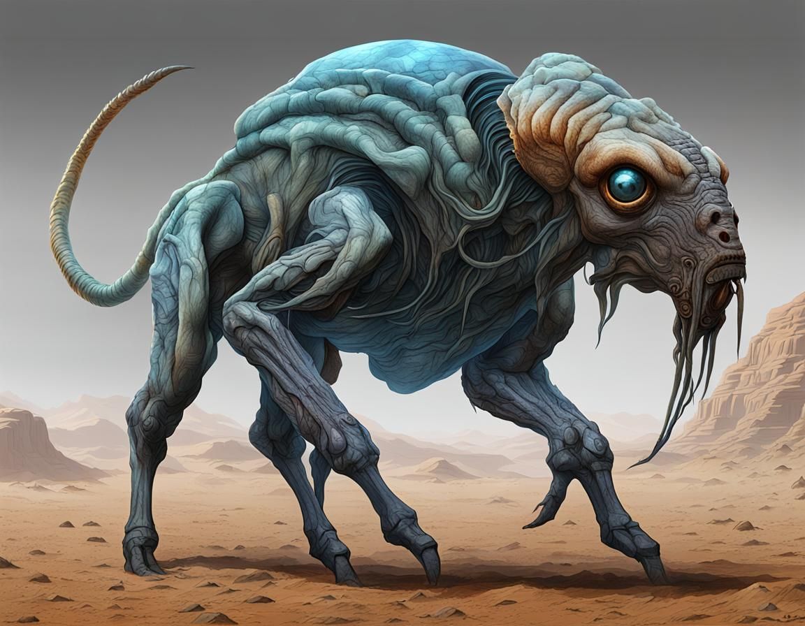 Alien Exoplanet: Speculative Xenozoology Concept Art